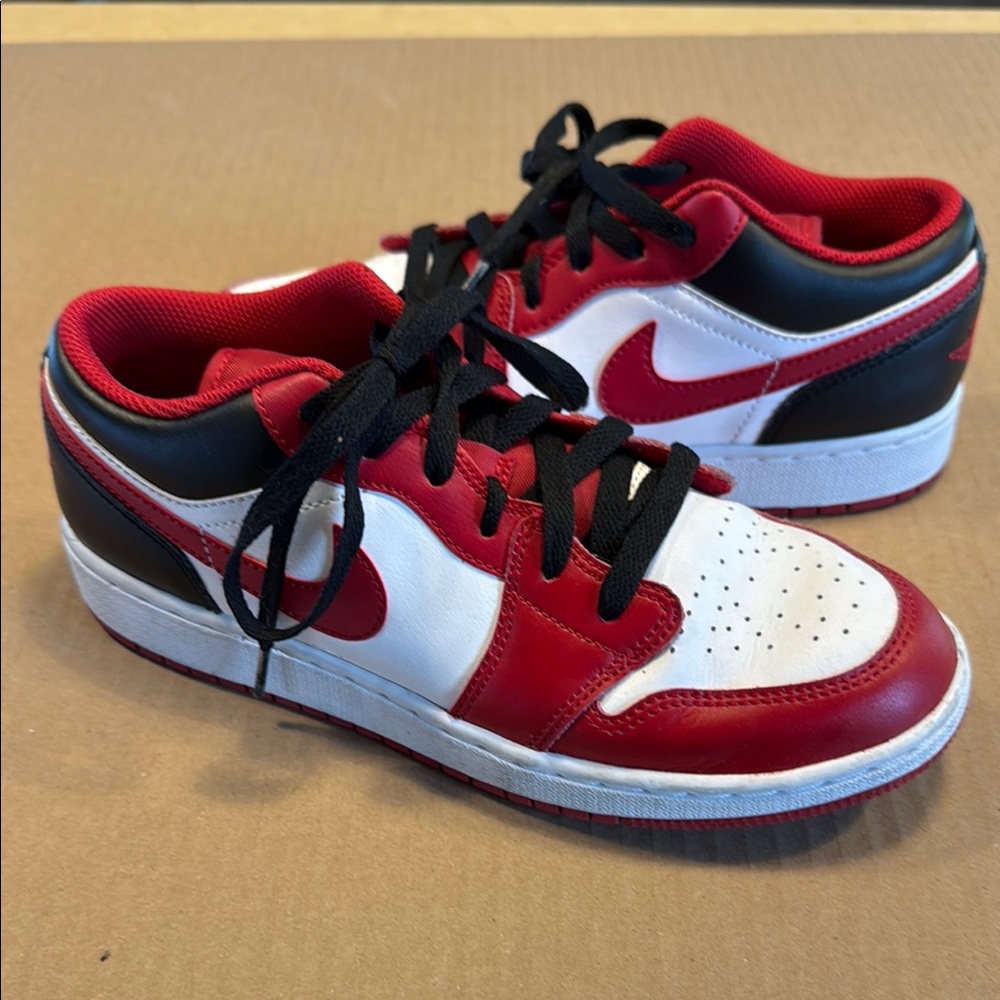Nike Red and White Sneakers Classic Design